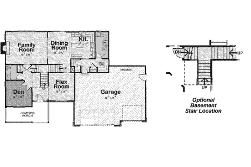 Dream House Plan - Floor Plan - Main Floor for Traditional House Plan #20-1795 - 4 bed, 4 bath