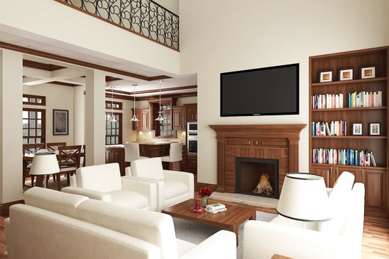 Interior - Family Room for Southern House Plan #45-571 - 3 bed, 2.5 bath