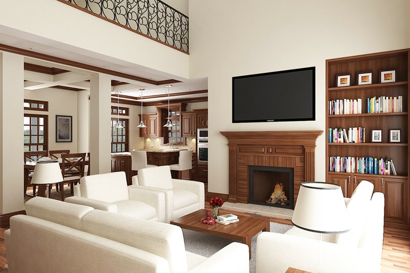 Architectural House Design - Interior - Family Room for Southern House Plan #45-571 - 3 bed, 2.5 bath