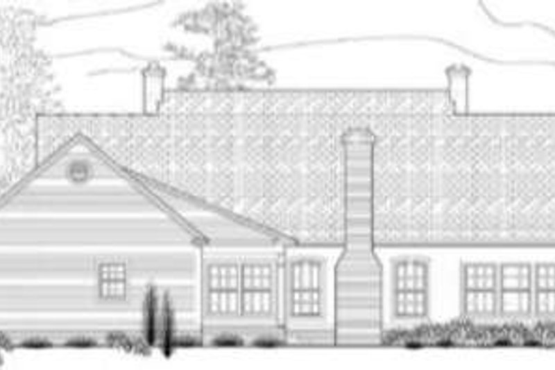 Dream House Plan - Exterior - Rear Elevation for Southern House Plan #406-110 - 5 bed, 3.5 bath