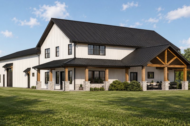 House Blueprint - Exterior - Other Elevation 2 for Barndominium House Plan #1064-501 - 5 bed, 6 bath