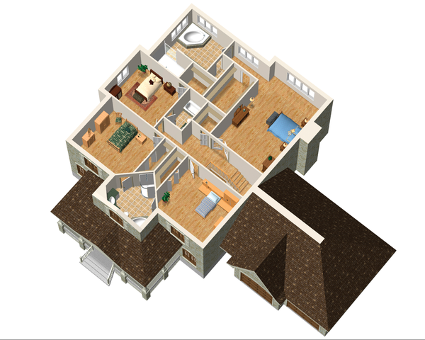 European Floor Plan - Upper Floor Plan #25-4631