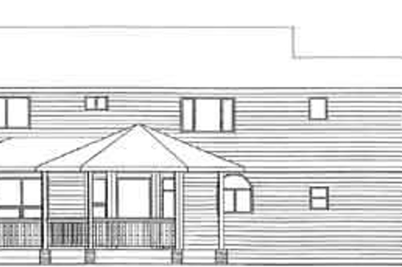 House Blueprint - Exterior - Rear Elevation for Farmhouse House Plan #126-105 - 4 bed, 3 bath