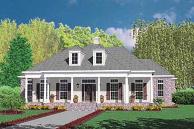 Home Plan - Southern Exterior - Front Elevation Plan #36-229