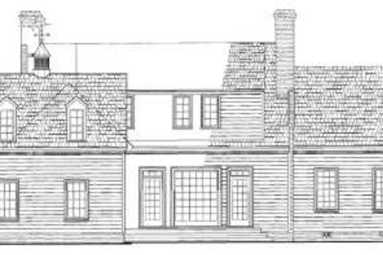 Exterior - Rear Elevation for Southern House Plan #137-140 - 3 bed, 3 bath