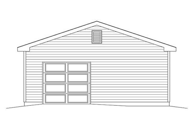 House Blueprint - Exterior - Rear Elevation for Traditional House Plan #22-549, 0 bath