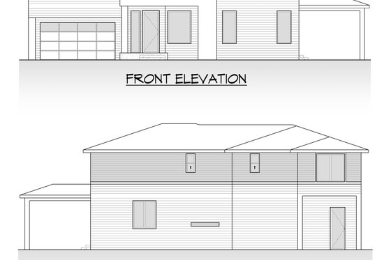 Exterior - Front Elevation 5 for Contemporary House Plan #1066-304 - 4 bed, 4 bath