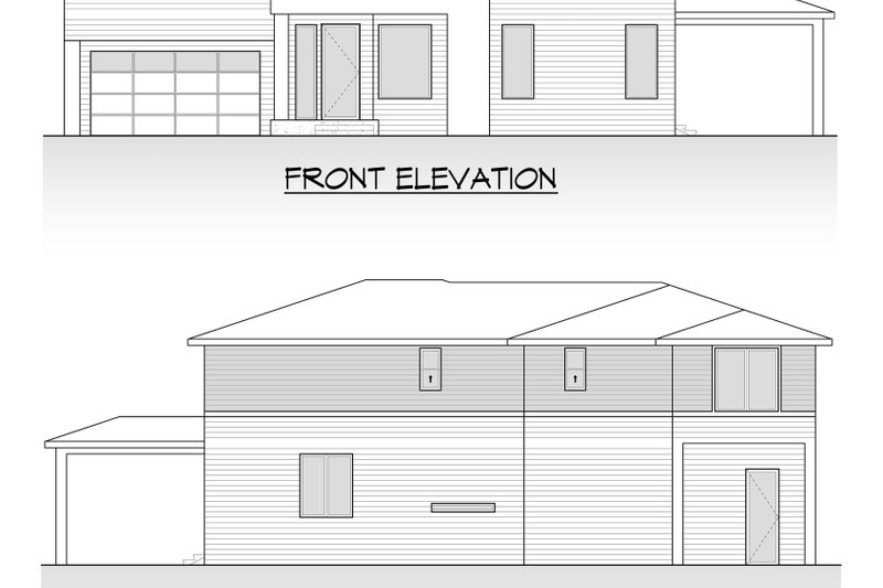 Home Plan - Exterior - Front Elevation 5 for Contemporary House Plan #1066-304 - 4 bed, 4 bath