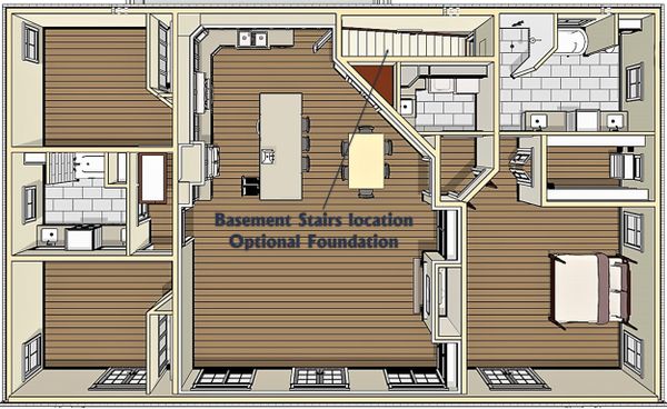 House Blueprint - Bungalow Floor Plan - Other Floor Plan #44-238