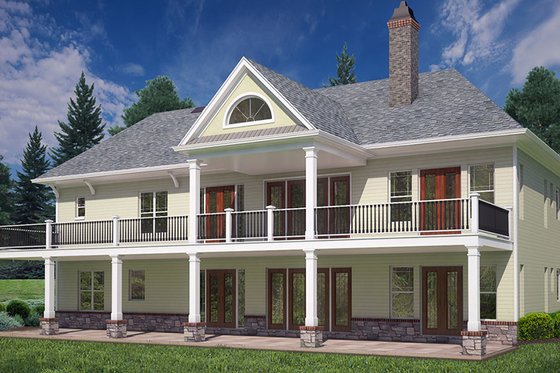 Exterior - Rear Elevation for Craftsman House Plan #119-425 - 4 bed, 3.5 bath