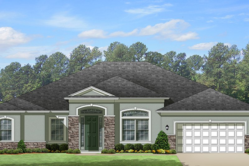 Home Plan - Exterior - Front Elevation 3 for European House Plan #1058-129 - 4 bed, 3 bath