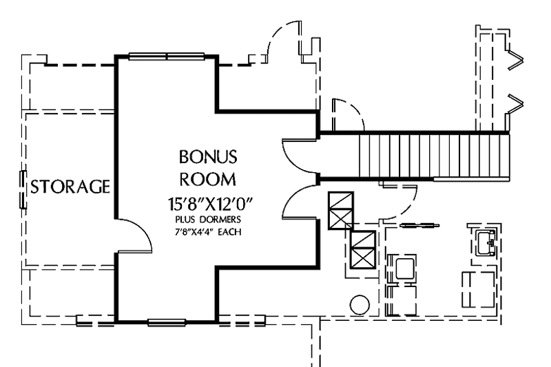 Home Plan - Floor Plan - Upper Floor for Mediterranean House Plan #999-144 - 4 bed, 3 bath