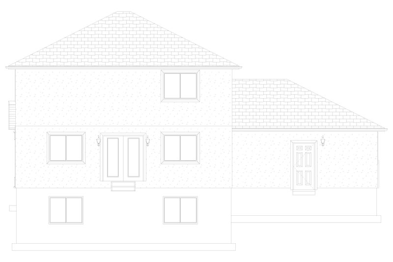 House Blueprint - Exterior - Rear Elevation 3 for Farmhouse House Plan #1060-441 - 3 bed, 2.5 bath