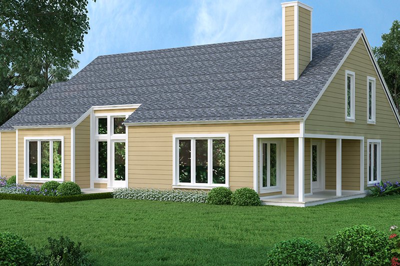 Home Plan - Exterior - Rear Elevation 1 for Traditional House Plan #45-473 - 3 bed, 2.5 bath