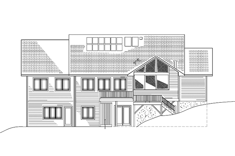 Architectural House Design - Exterior - Rear Elevation 3 for Ranch House Plan #939-13 - 4 bed, 4 bath
