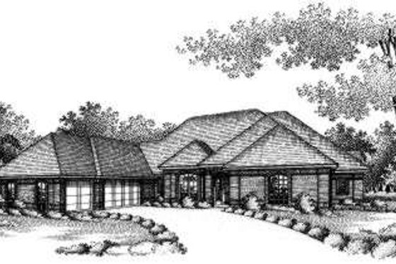 Exterior - Front Elevation for Traditional House Plan #310-173 - 4 bed, 3 bath