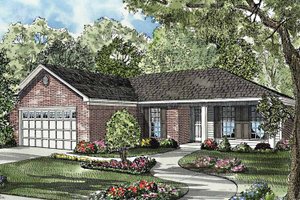 Exterior - Front Elevation 3 for Country House Plan #17-3169 - 3 bed, 2 bath