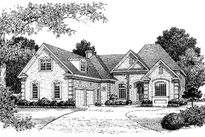 House Plan Design - Exterior - Front Elevation for Ranch House Plan #453-354 - 3 bed, 2.5 bath