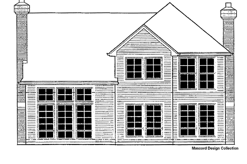 Home Plan - Exterior - Rear Elevation for Colonial House Plan #48-719 - 3 bed, 2.5 bath