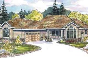 Ranch Exterior - Front Elevation Plan #124-535