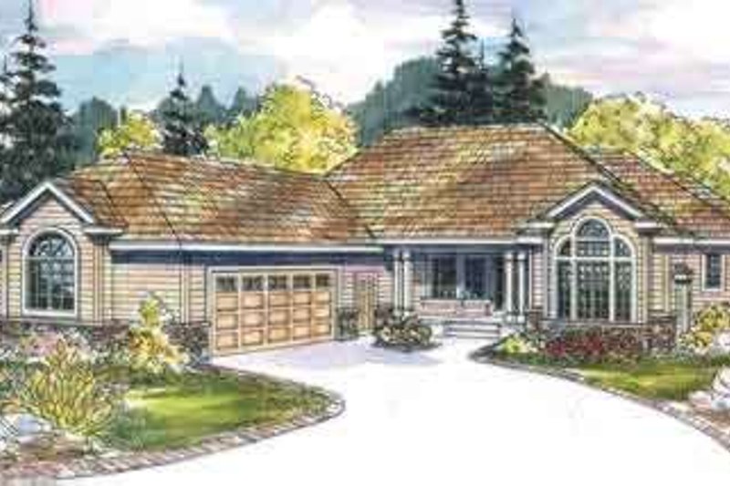 Architectural House Design - Ranch Exterior - Front Elevation Plan #124-535