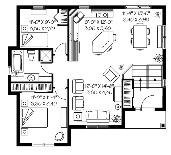 Home Plan - European Floor Plan - Main Floor Plan #23-2388