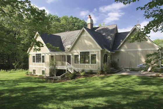 Exterior - Rear Elevation 2 for European House Plan #928-40 - 4 bed, 3 bath