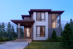 Contemporary Exterior - Front Elevation Plan #1066-33