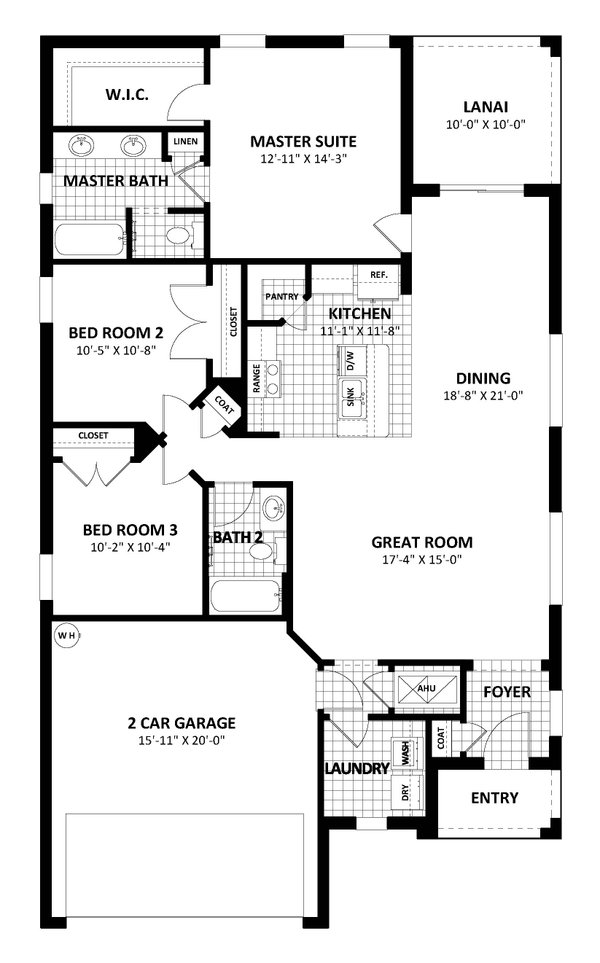 Traditional Floor Plan - Main Floor Plan #1058-240