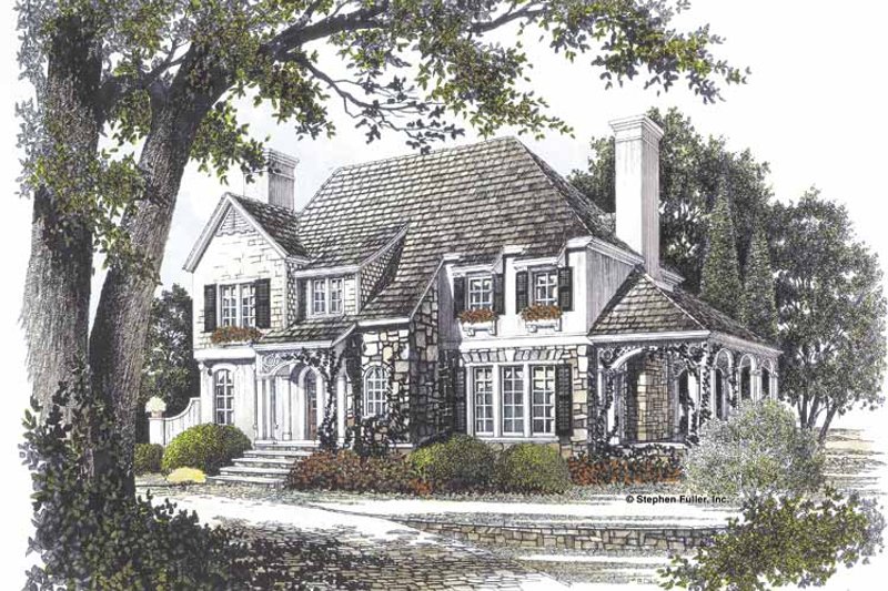 Home Plan - Country Exterior - Front Elevation Plan #429-71