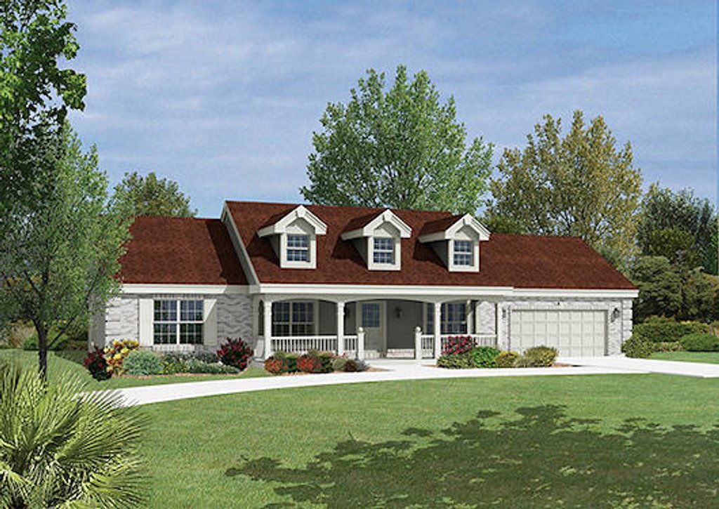Ranch Style House Plan 3 Beds 2 Baths 1316 Sq/Ft Plan