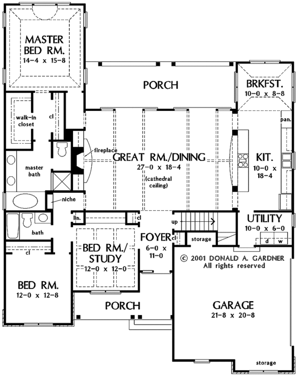 Dream House Plan - Country Floor Plan - Main Floor Plan #929-638