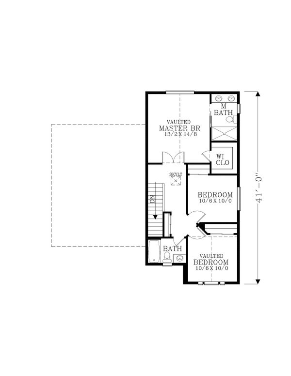 Craftsman Floor Plan - Upper Floor Plan #53-597