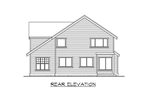 Exterior - Other Elevation 2 for Colonial House Plan #132-122 - 4 bed, 2.5 bath