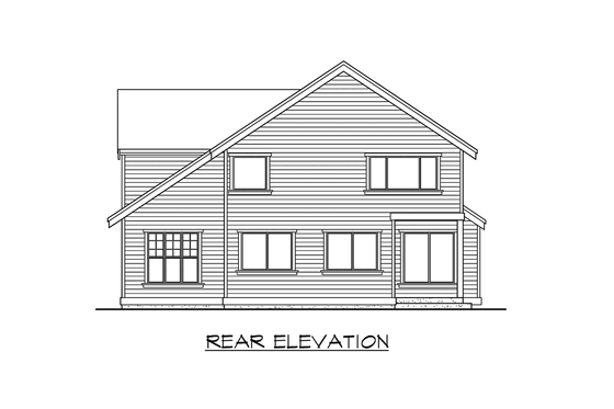 Exterior - Other Elevation 2 for Colonial House Plan #132-122 - 4 bed, 2.5 bath