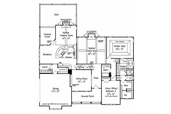Floor Plan - Main Floor 1 for Country House Plan #927-429 - 4 bed, 4 bath