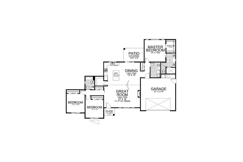 Dream House Plan - Floor Plan - Main Floor for Contemporary House Plan #112-205 - 3 bed, 2 bath