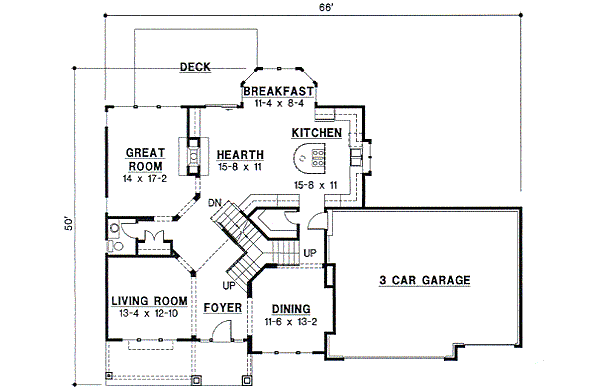 Traditional Floor Plan - Main Floor Plan #67-569