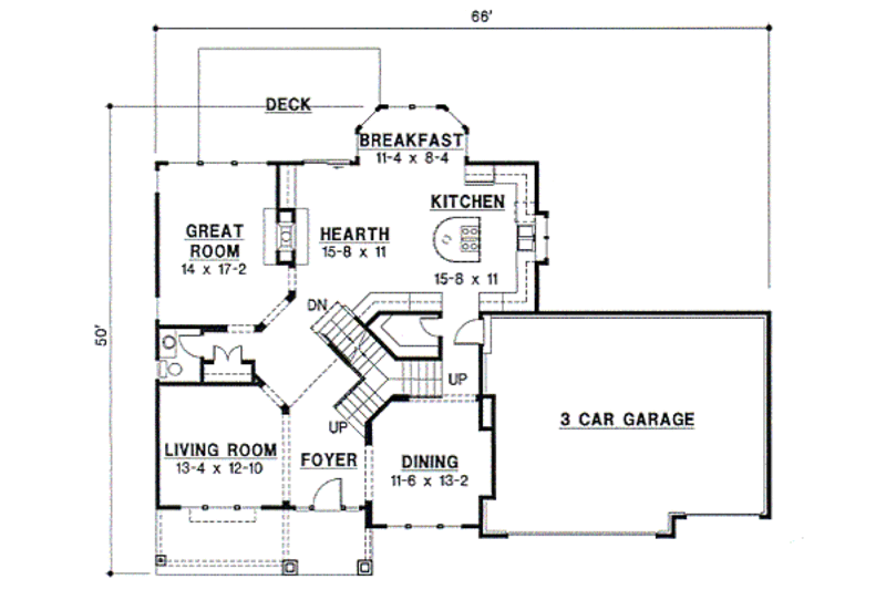 Traditional Style House Plan - 4 Beds 3.5 Baths 3188 Sq/Ft Plan #67-569 ...