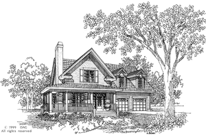 Country Exterior - Front Elevation Plan #929-515