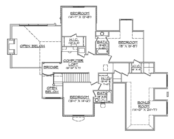 Home Plan - Country Floor Plan - Upper Floor Plan #945-79