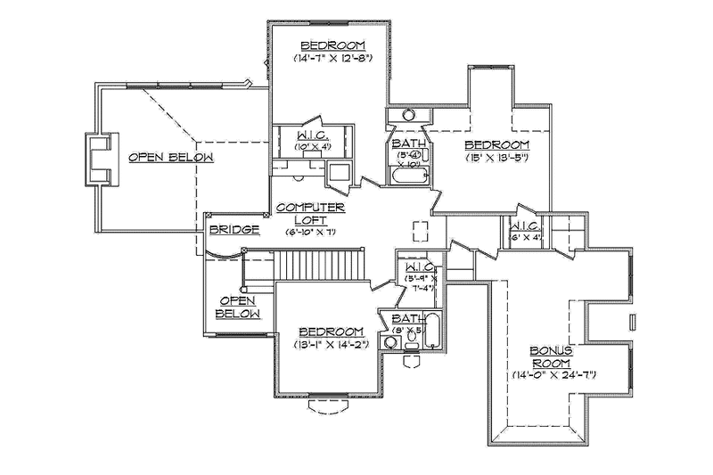 Home Plan - Floor Plan - Upper Floor for Country House Plan #945-79 - 4 bed, 3.5 bath