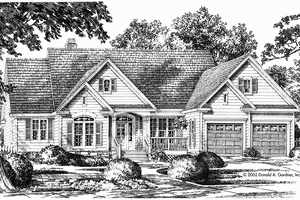 Country Exterior - Front Elevation Plan #929-675