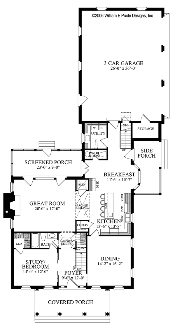 Home Plan - Classical Floor Plan - Main Floor Plan #137-334