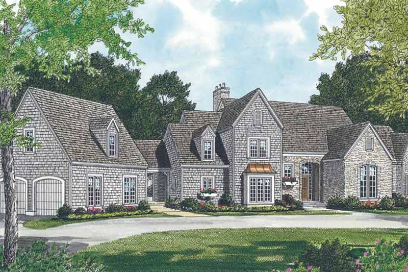 Architectural House Design - Country Exterior - Front Elevation Plan #453-118