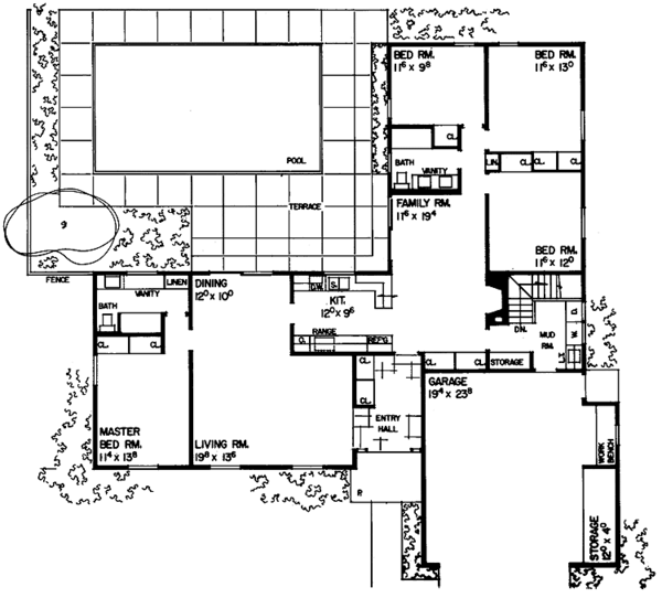 Home Plan - Ranch Floor Plan - Main Floor Plan #72-494