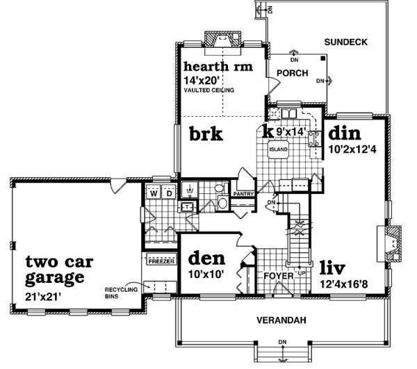Dream House Plan - Victorian Floor Plan - Main Floor Plan #47-1025