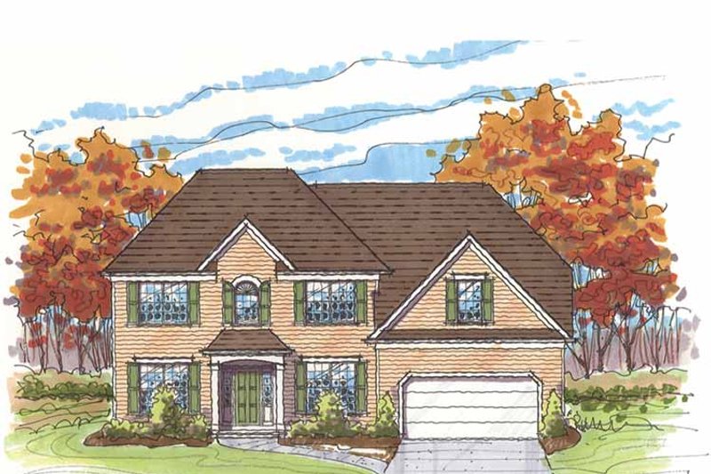 Home Plan - Exterior - Front Elevation 3 for Traditional House Plan #435-23 - 4 bed, 2.5 bath