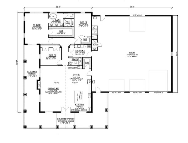 Country Floor Plan - Main Floor Plan #1064-250