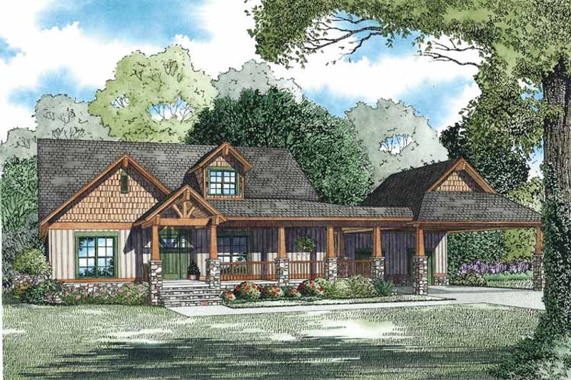 Home Plan - Country Exterior - Front Elevation Plan #17-3349